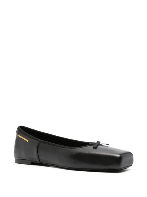 Black calf leather square ballerina Alexander Wang | 30124F037001